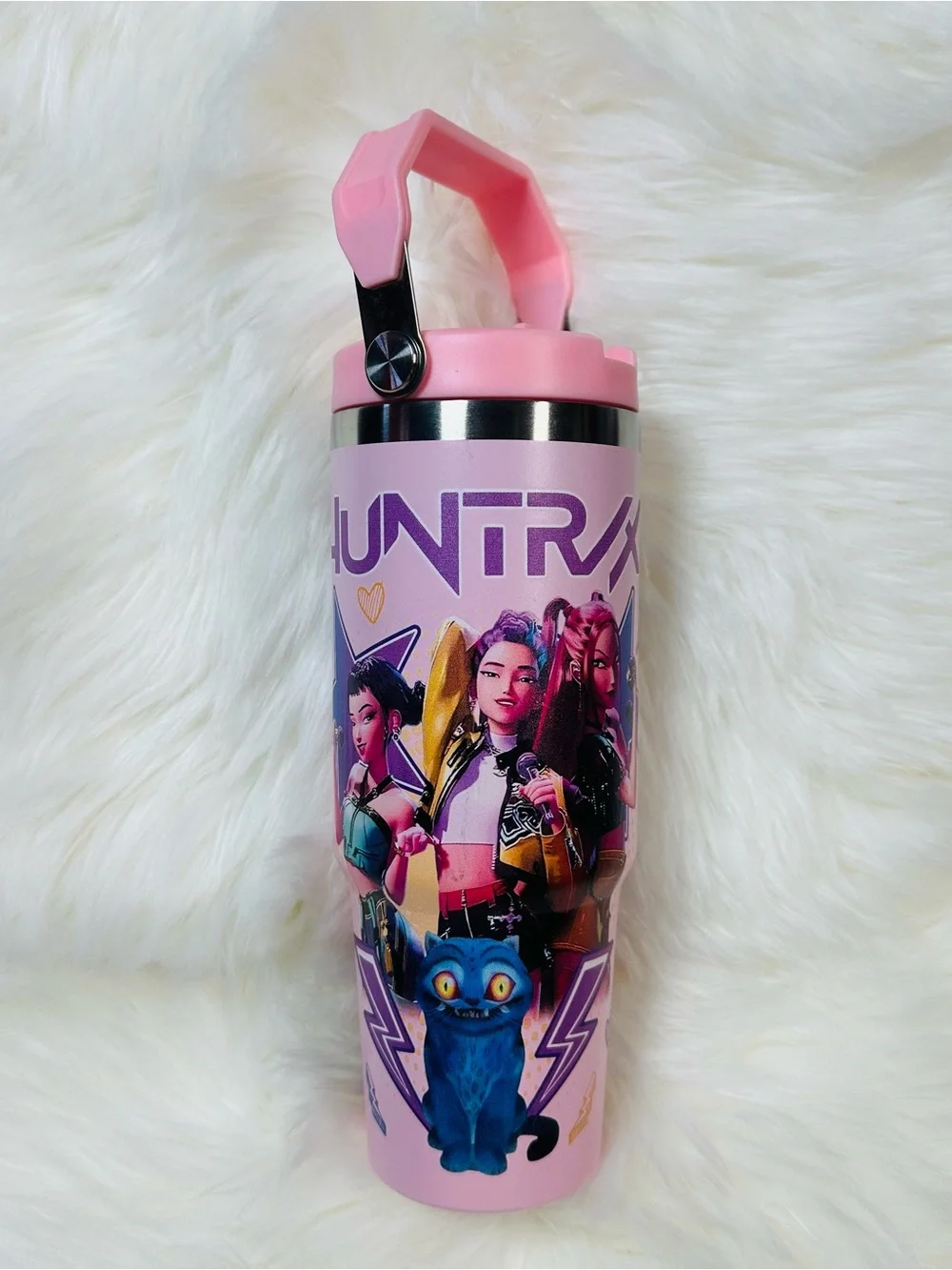 Pink K-Pop Graphic Insulated Tumbler - Pink